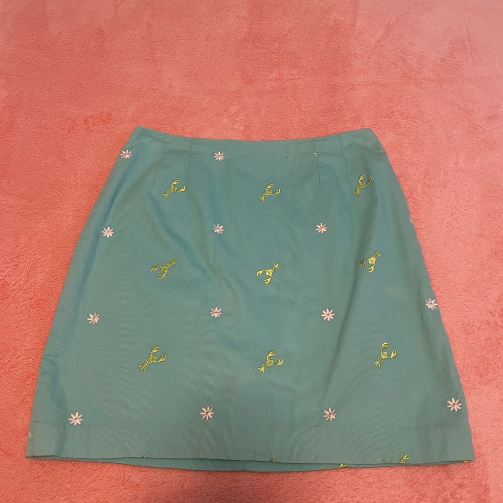 Vintage Lilly Pulitzer Skirt Lobsters and Daisies